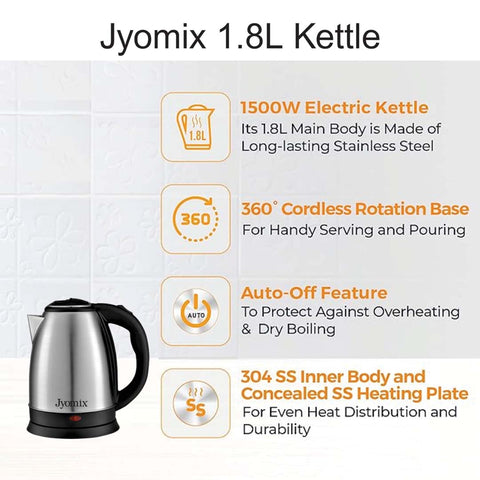 Jyomix Electric kettle 1, 1.8L