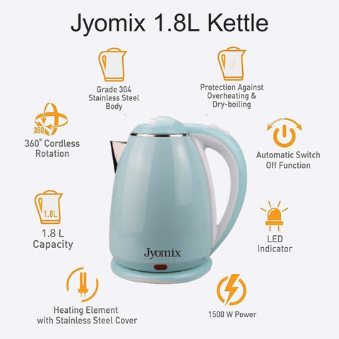 Jyomix Electric kettle, 1.8L (Colour)