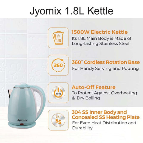 Jyomix Electric kettle, 1.8L (Colour)